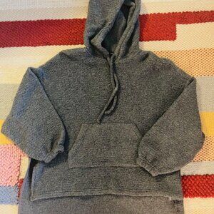 Grey Oversized knit hoodie (Zara)